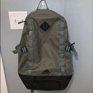 Army green adidas backpack!!